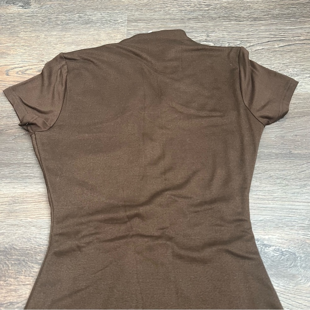 Windsor Sporty Chic Knit Mini Bodycon Dress Zip Up Collar Size Medium - Picture 4 of 9